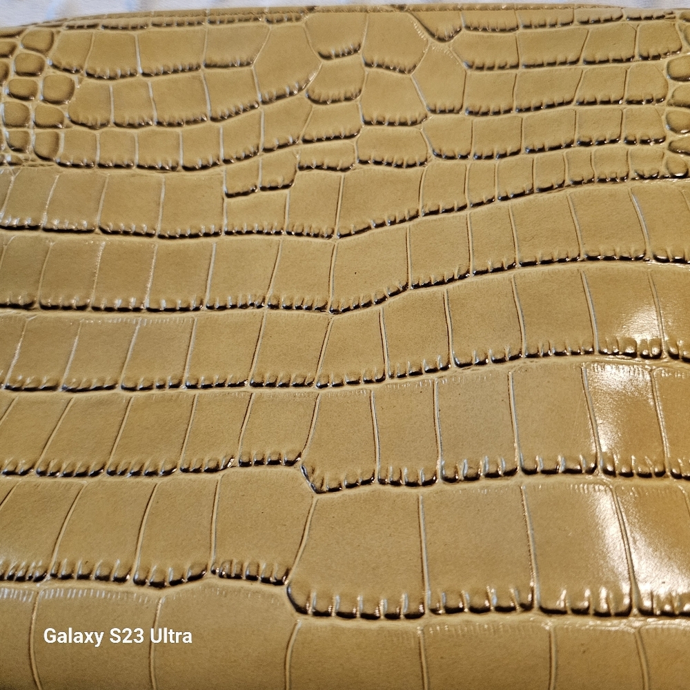 STAUD Shirley Clear Purse with Inner Clutch Faux Crocodile Print - Picture 8 of 12